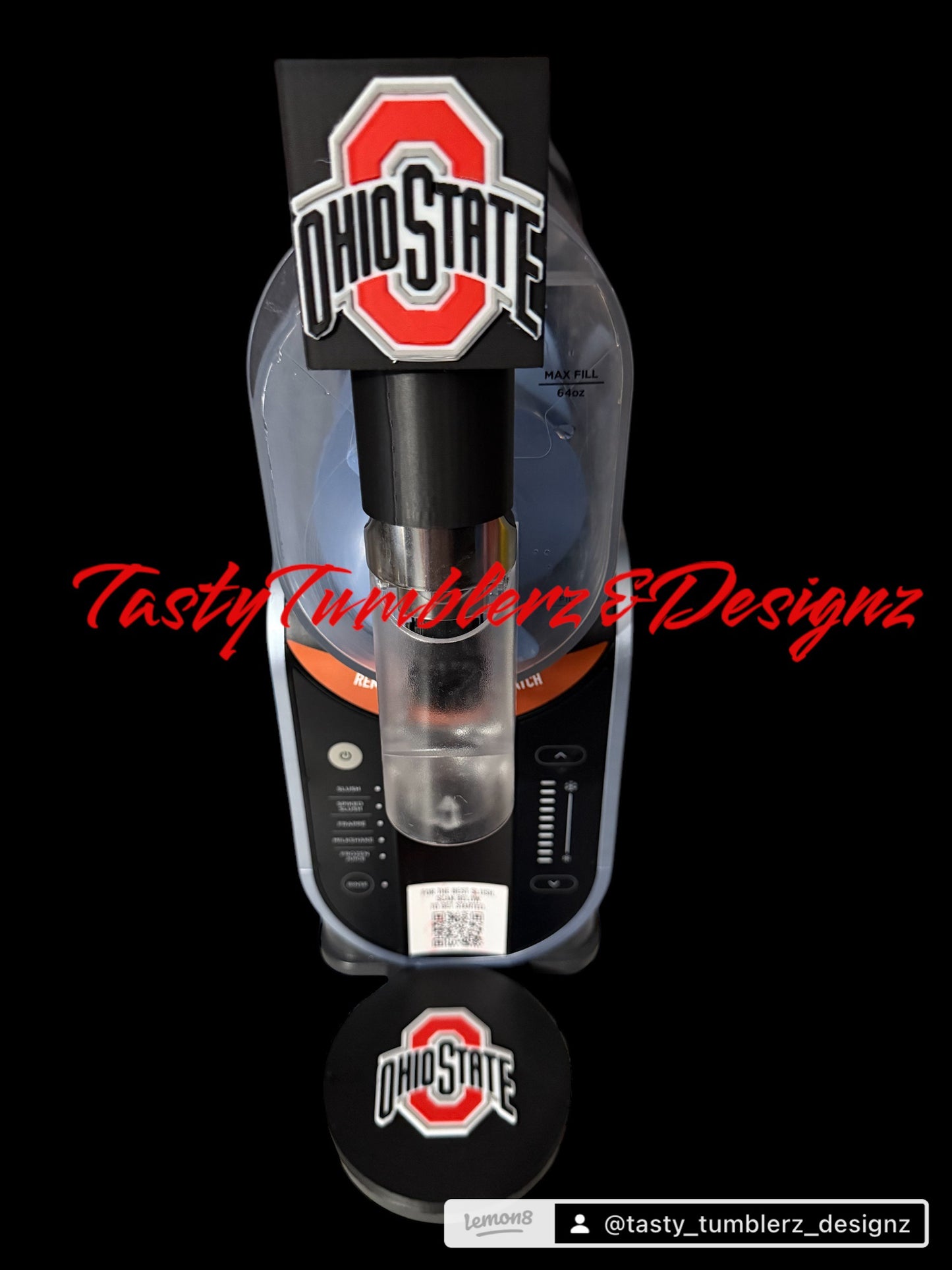 Ohio State Ninja Slushi Drip Tray Insert & Custom Handle Cover