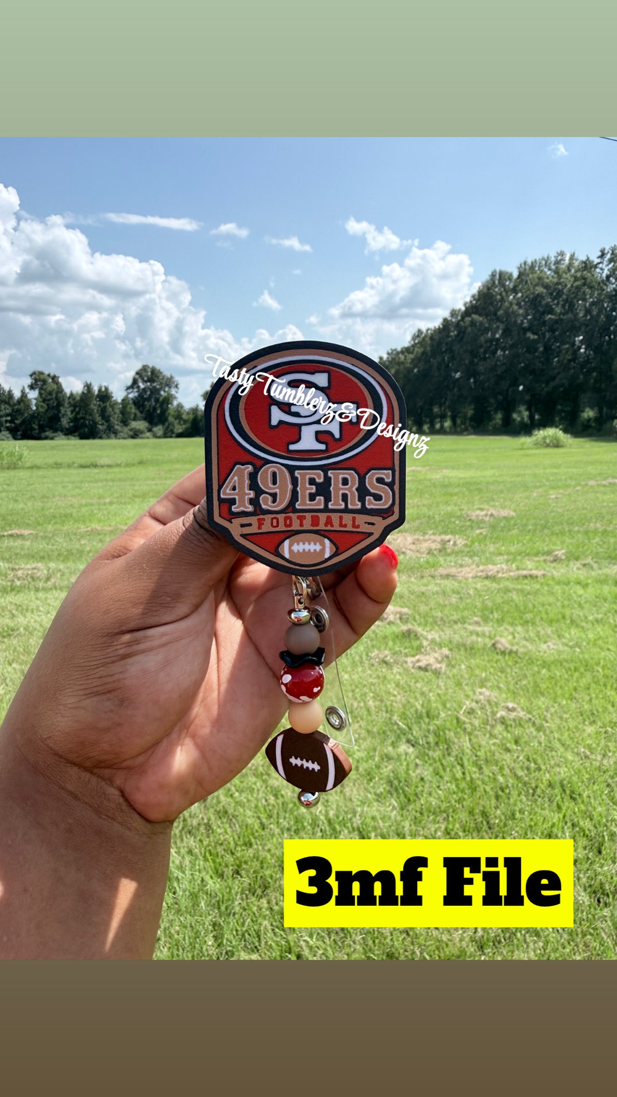 49ers Football Badge & Charm 3mf