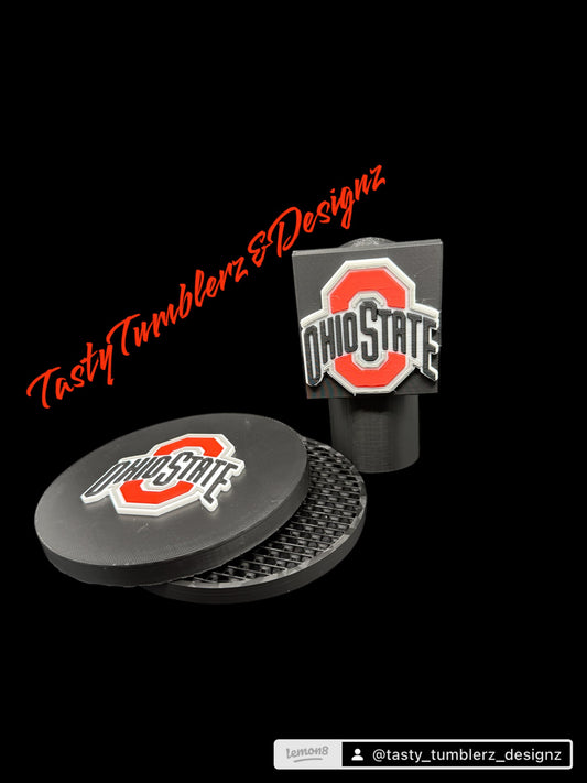 Ohio State Ninja Slushi Drip Tray Insert & Custom Handle Cover
