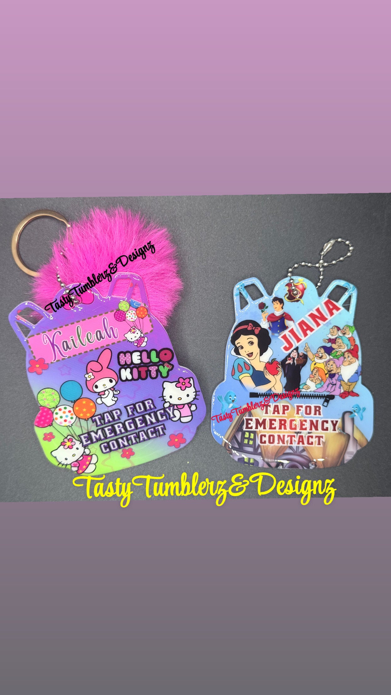 Backpack Emergency Custom Tags
