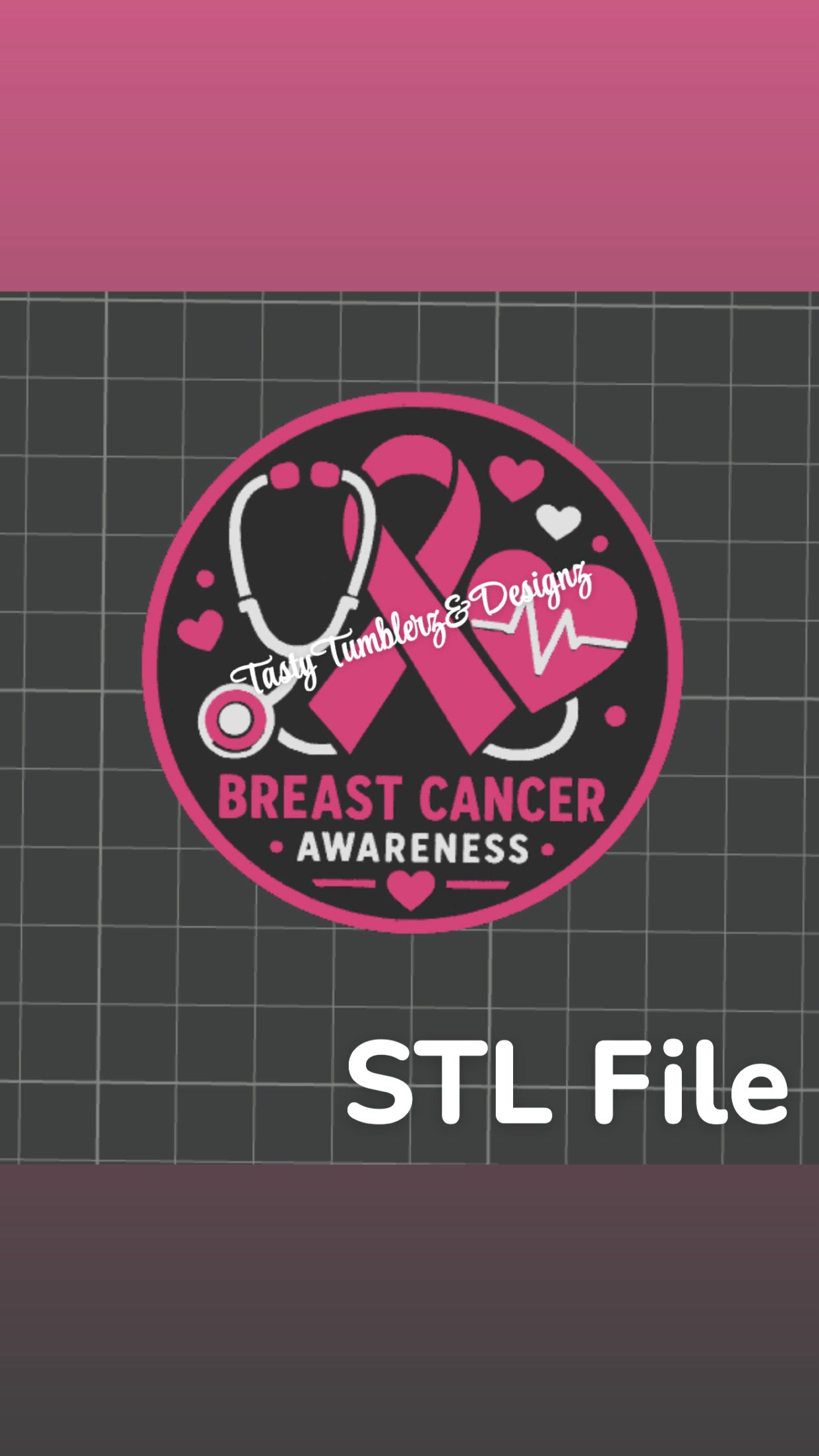 Breast Cancer Awareness Badge.3mf