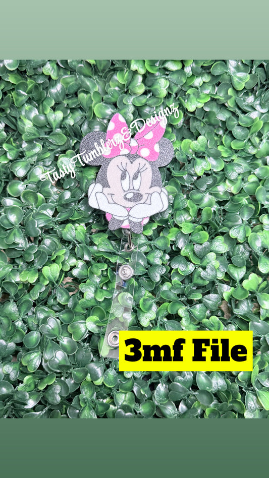 Minnie Mouse Badge 3mf