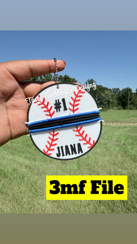 Baseball HAIR TIE Holder.3mf
