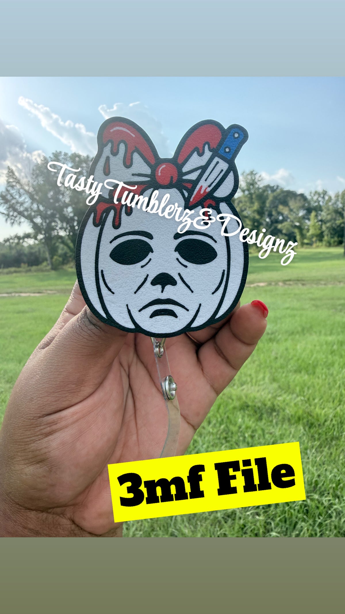 Micheal Myers Pumpkin Badge.3mf