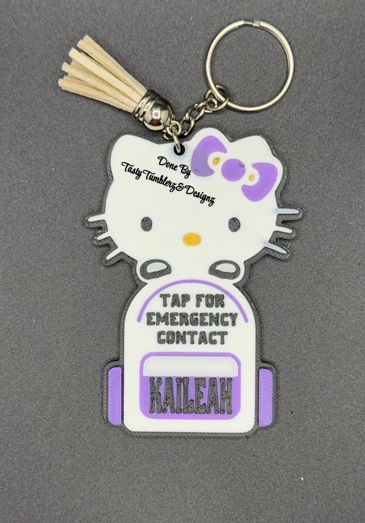 Character Emergency Contact Backpack Tag