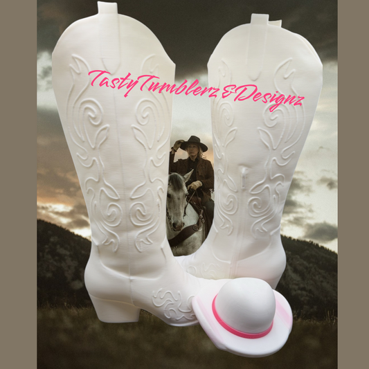 3D Cowboy Boots & Hat
